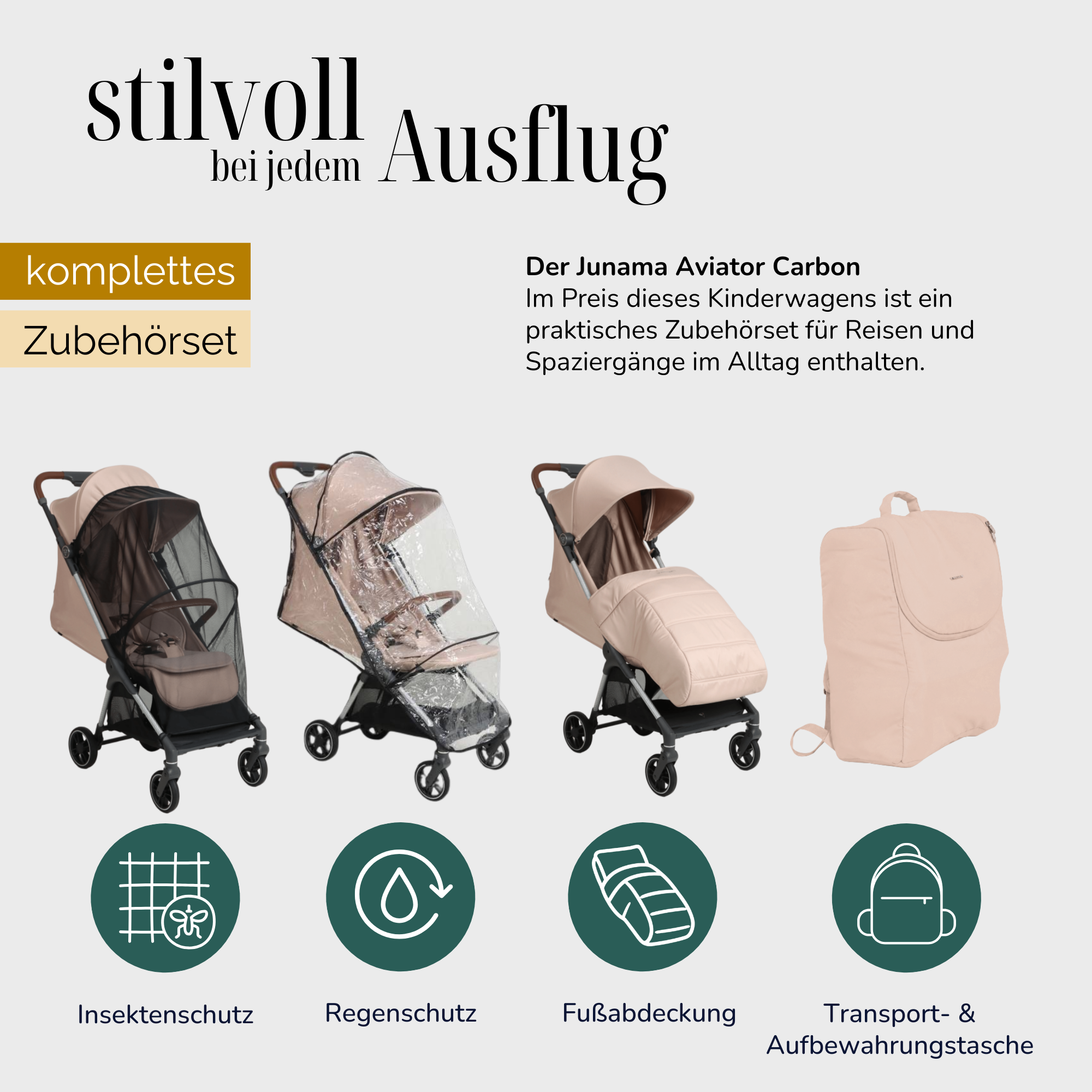JUNAMA Reisebuggy AVIATOR - faltbar, fürs Handgepäck