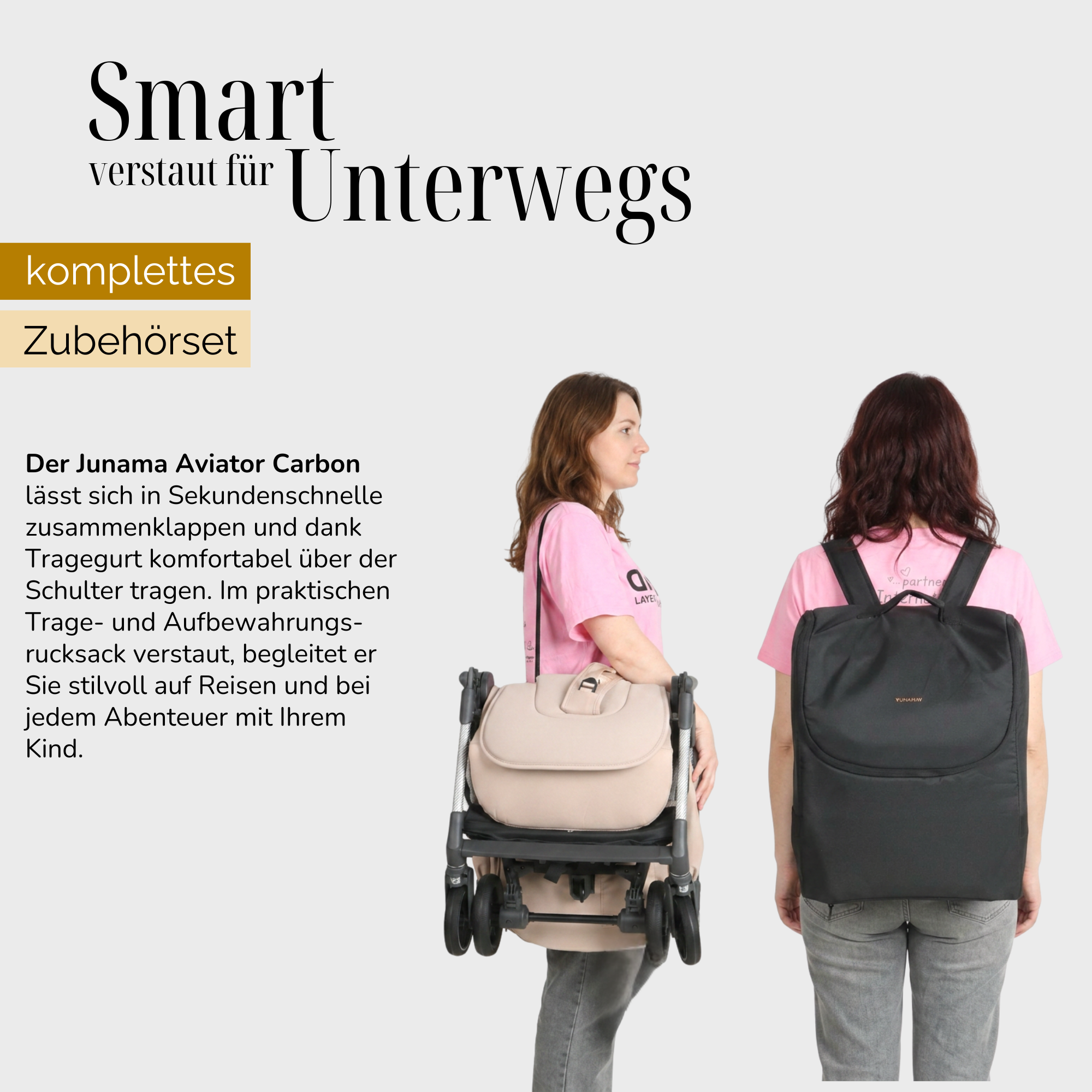 JUNAMA Reisebuggy AVIATOR - faltbar, fürs Handgepäck