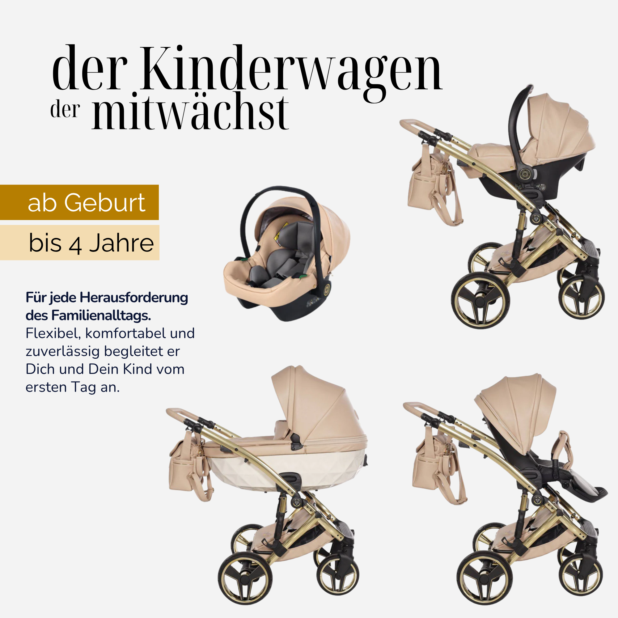 JUNAMA Kombikinderwagen Diamond Candy Premium