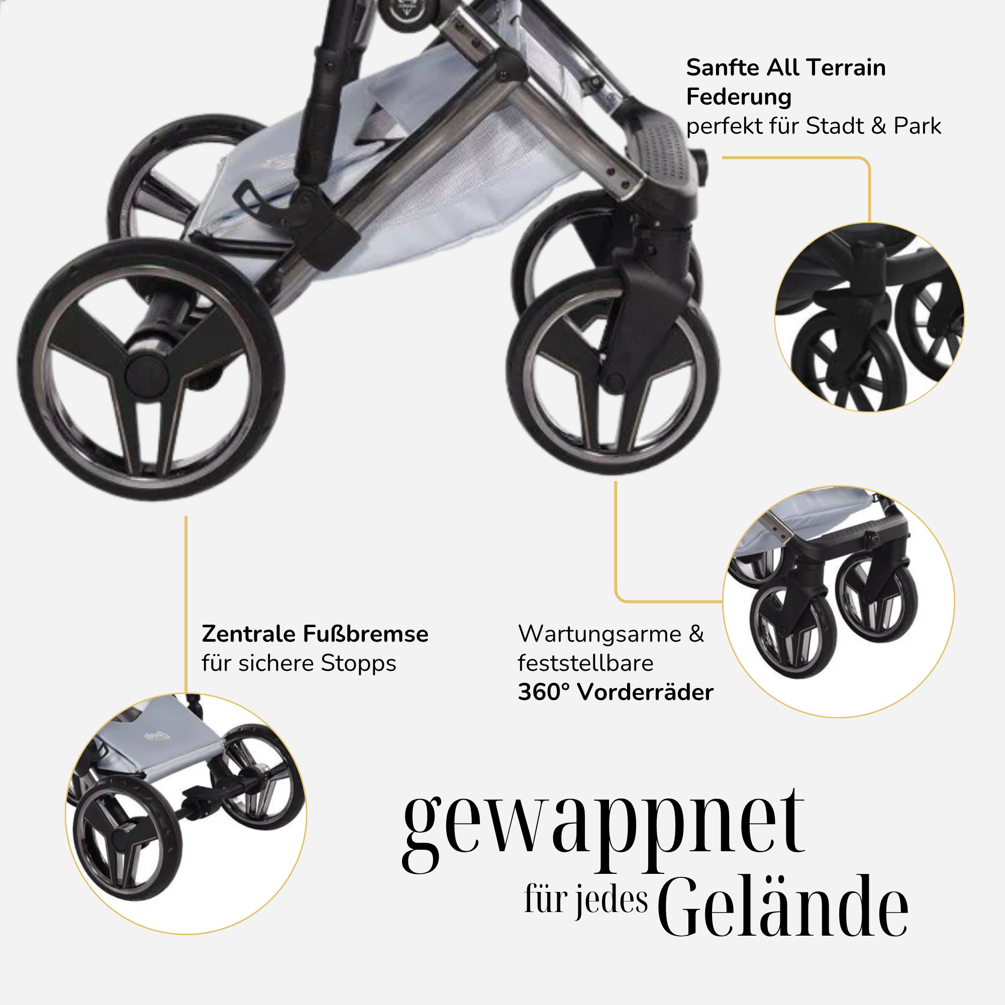 JUNAMA Kombikinderwagen Diamond Candy Premium