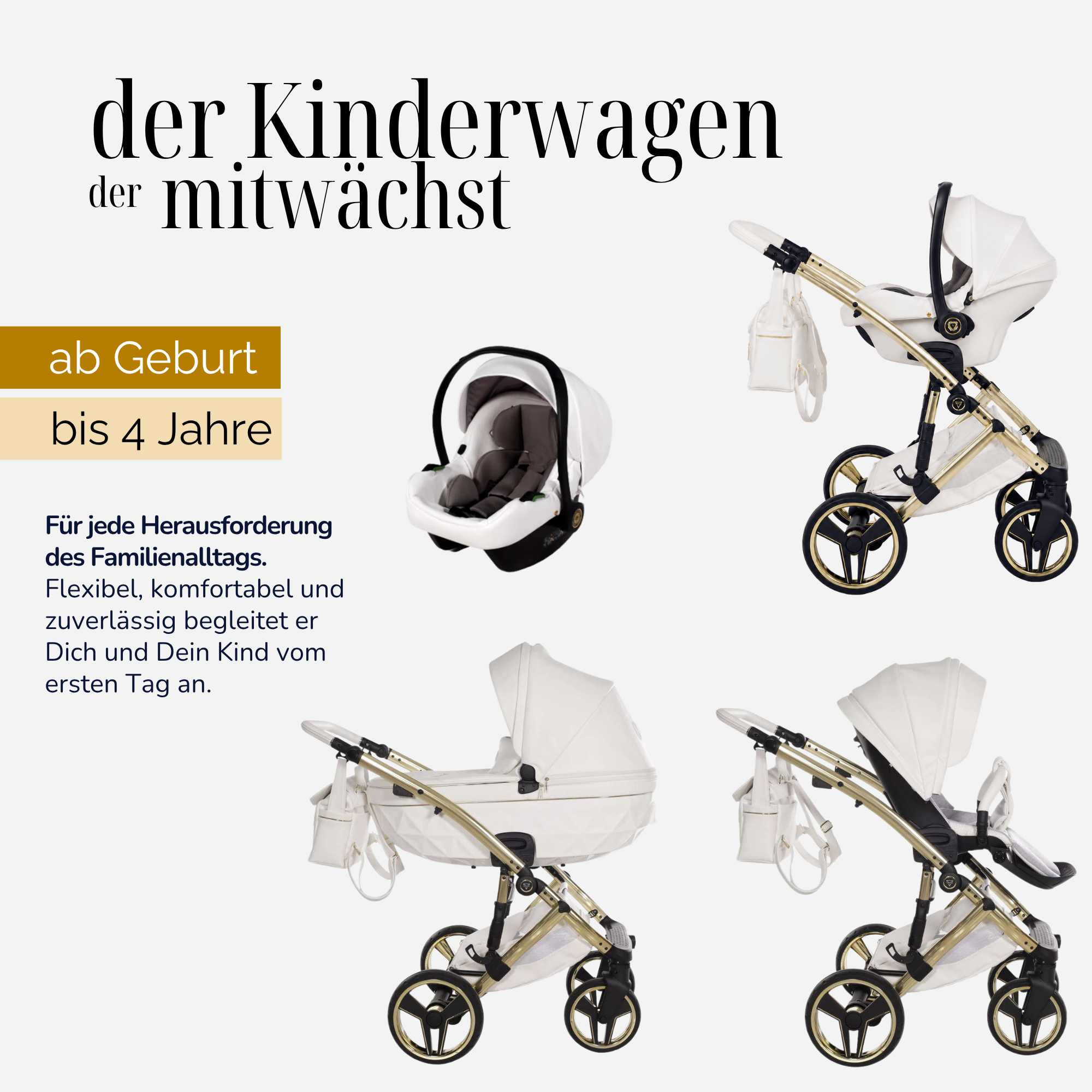 JUNAMA Kombikinderwagen Diamond Candy Premium