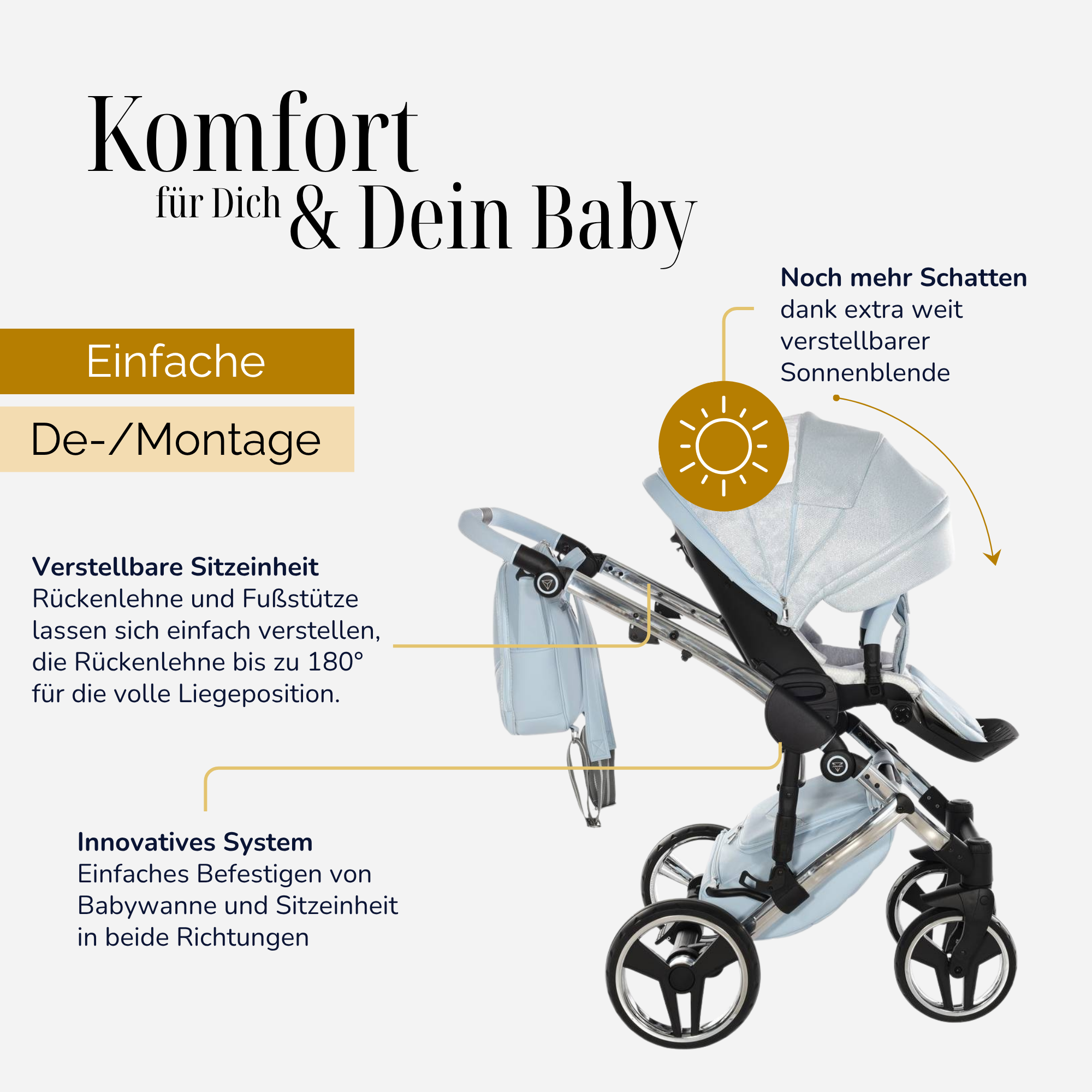 JUNAMA Kombikinderwagen Diamond Dolce