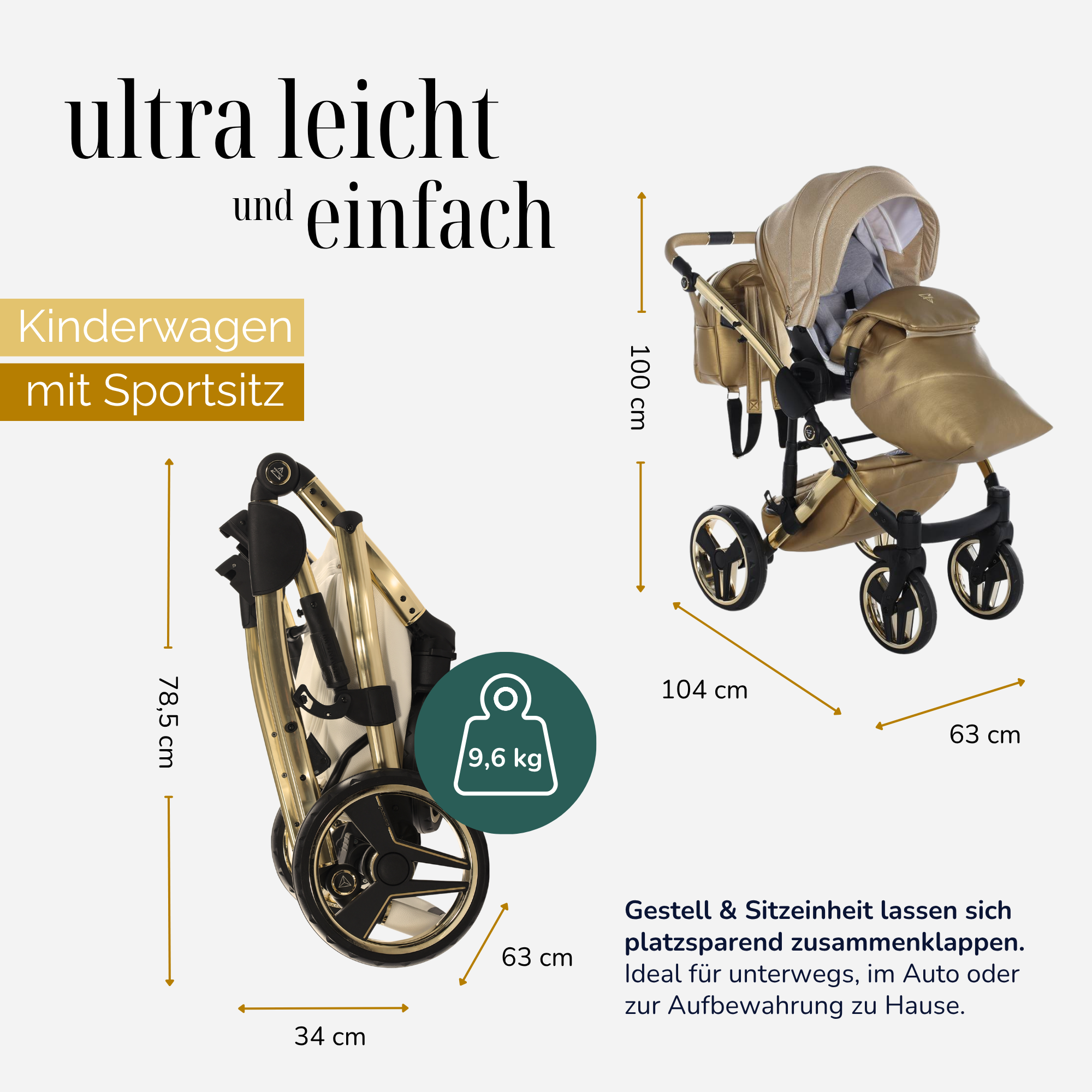 JUNAMA Kombikinderwagen Diamond Dolce