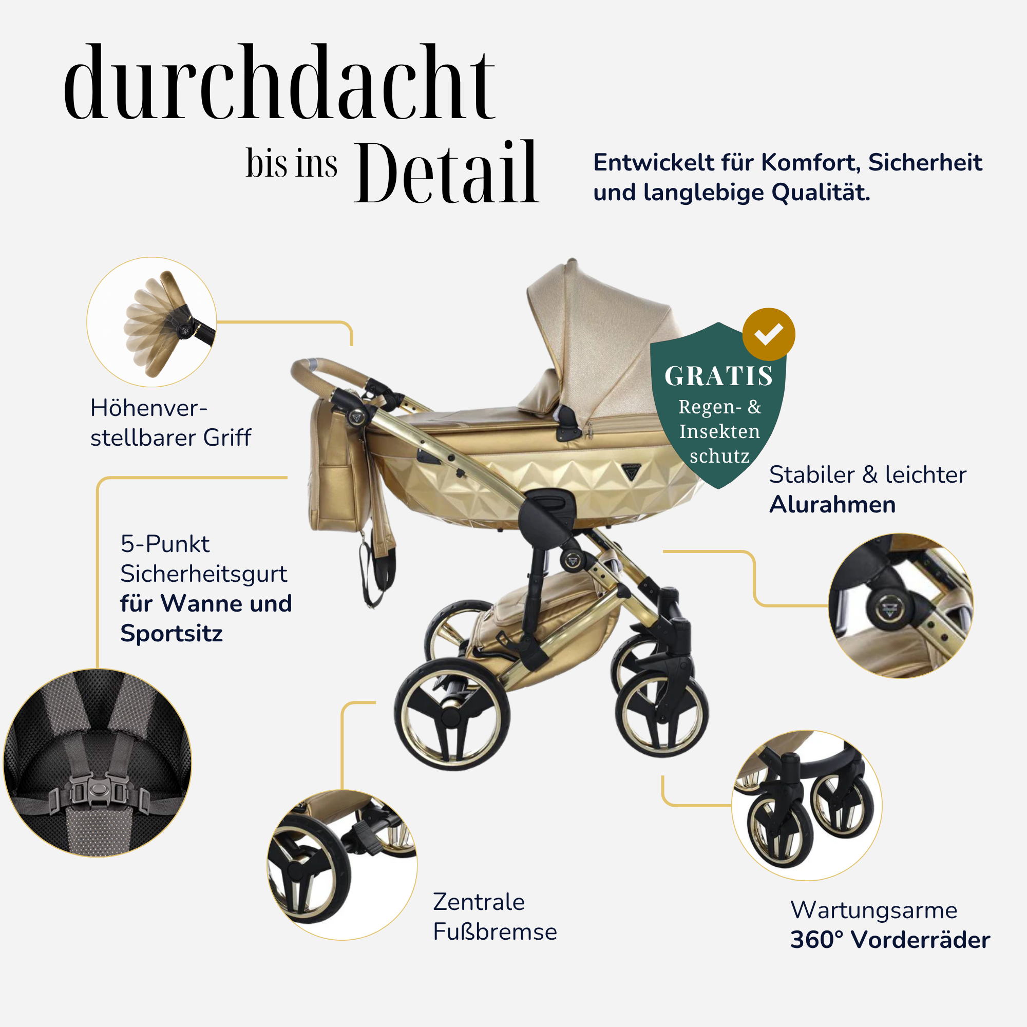 JUNAMA Kombikinderwagen Diamond Dolce
