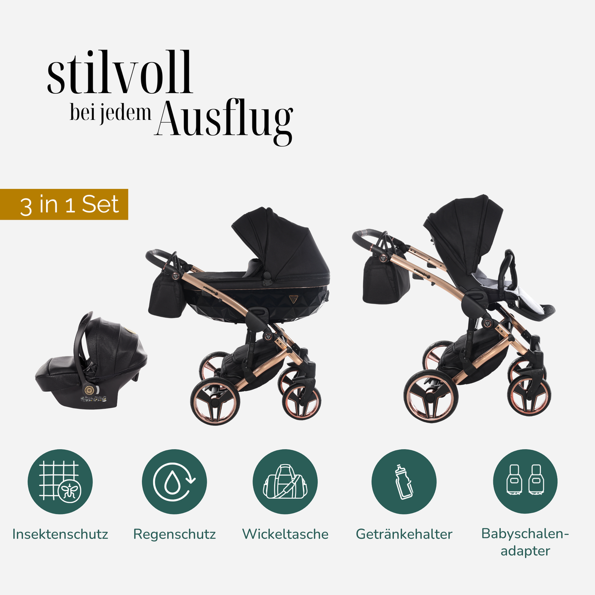 JUNAMA Kombikinderwagen Diamond S-Line