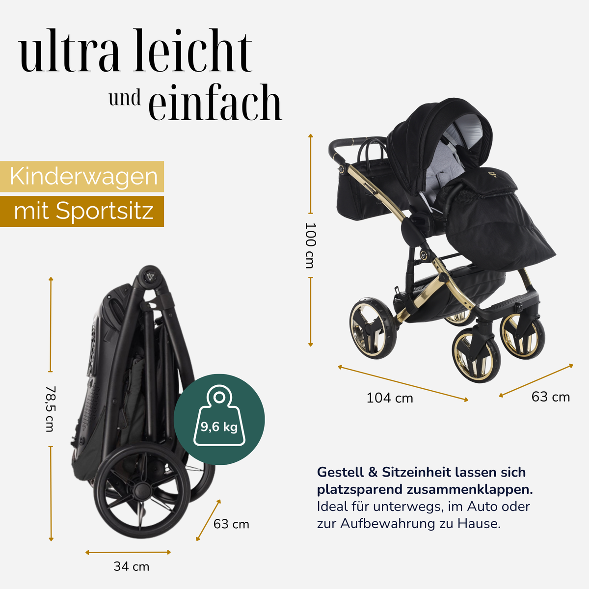 JUNAMA Kombikinderwagen Diamond S-Line