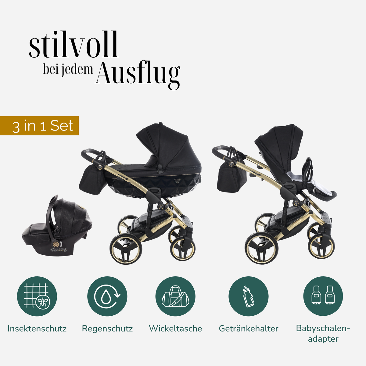 JUNAMA Kombikinderwagen Diamond S-Line