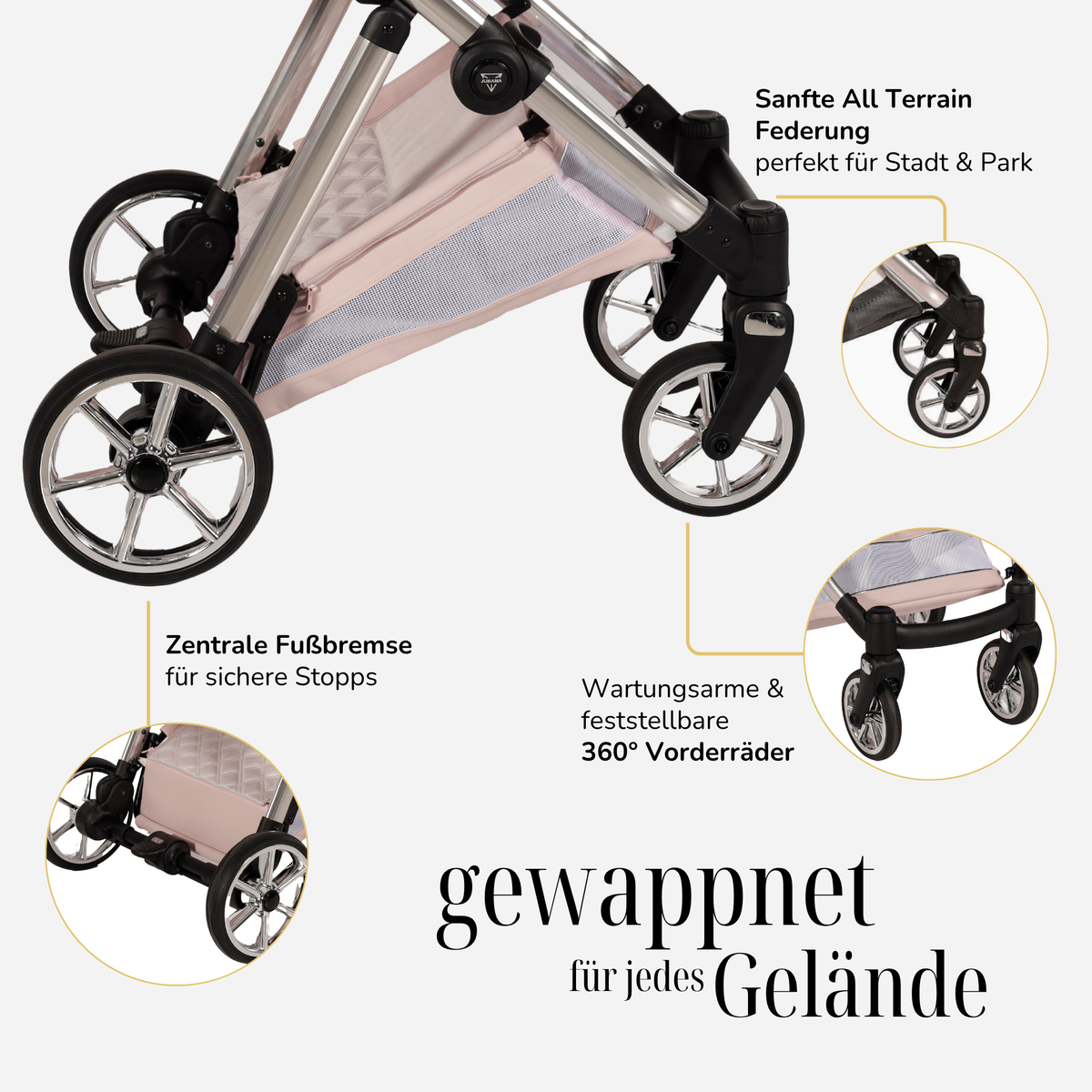 JUNAMA Kombikinderwagen Ellegante Lamé