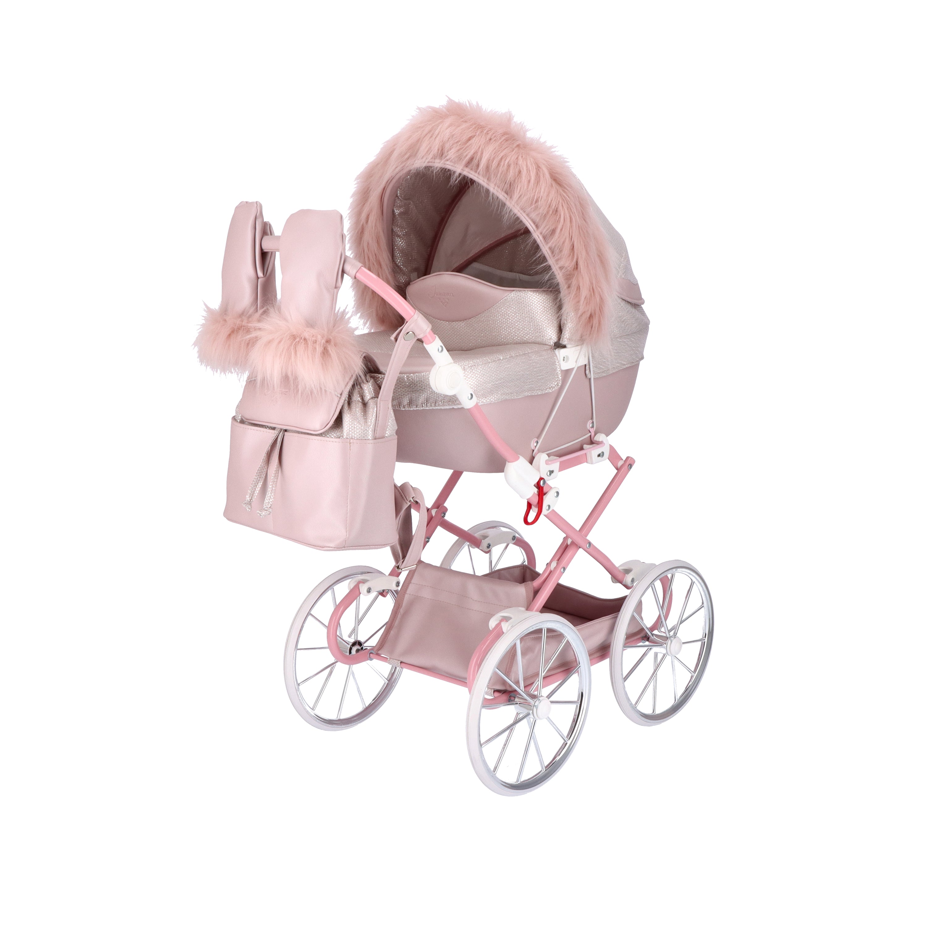 JUNAMA Puppenwagen Fellkragen