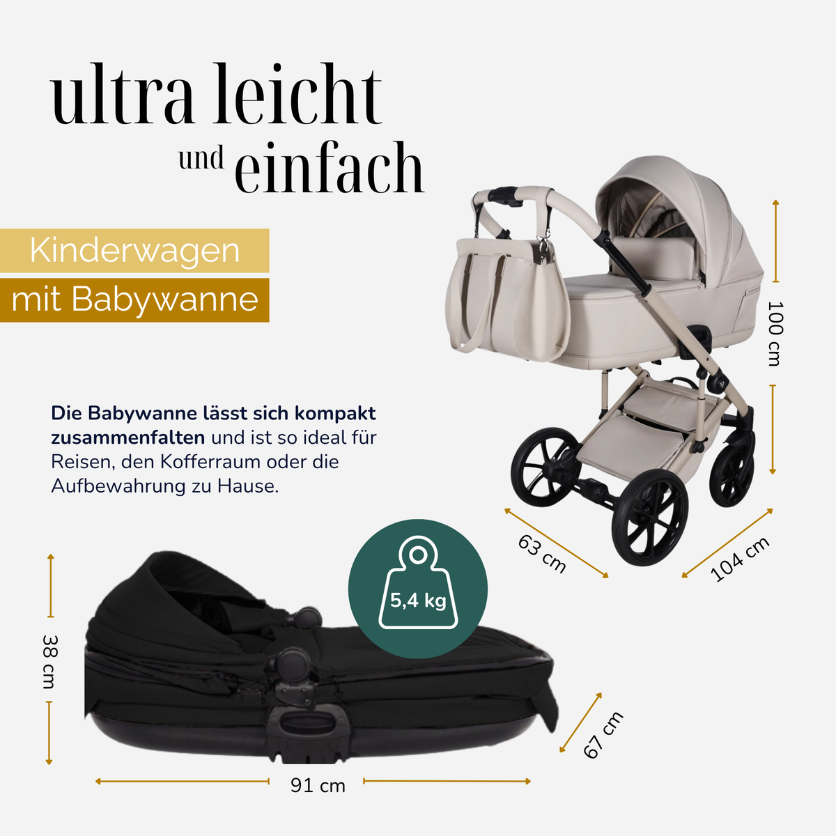 JUNAMA Kombikinderwagen Ellegante Termo