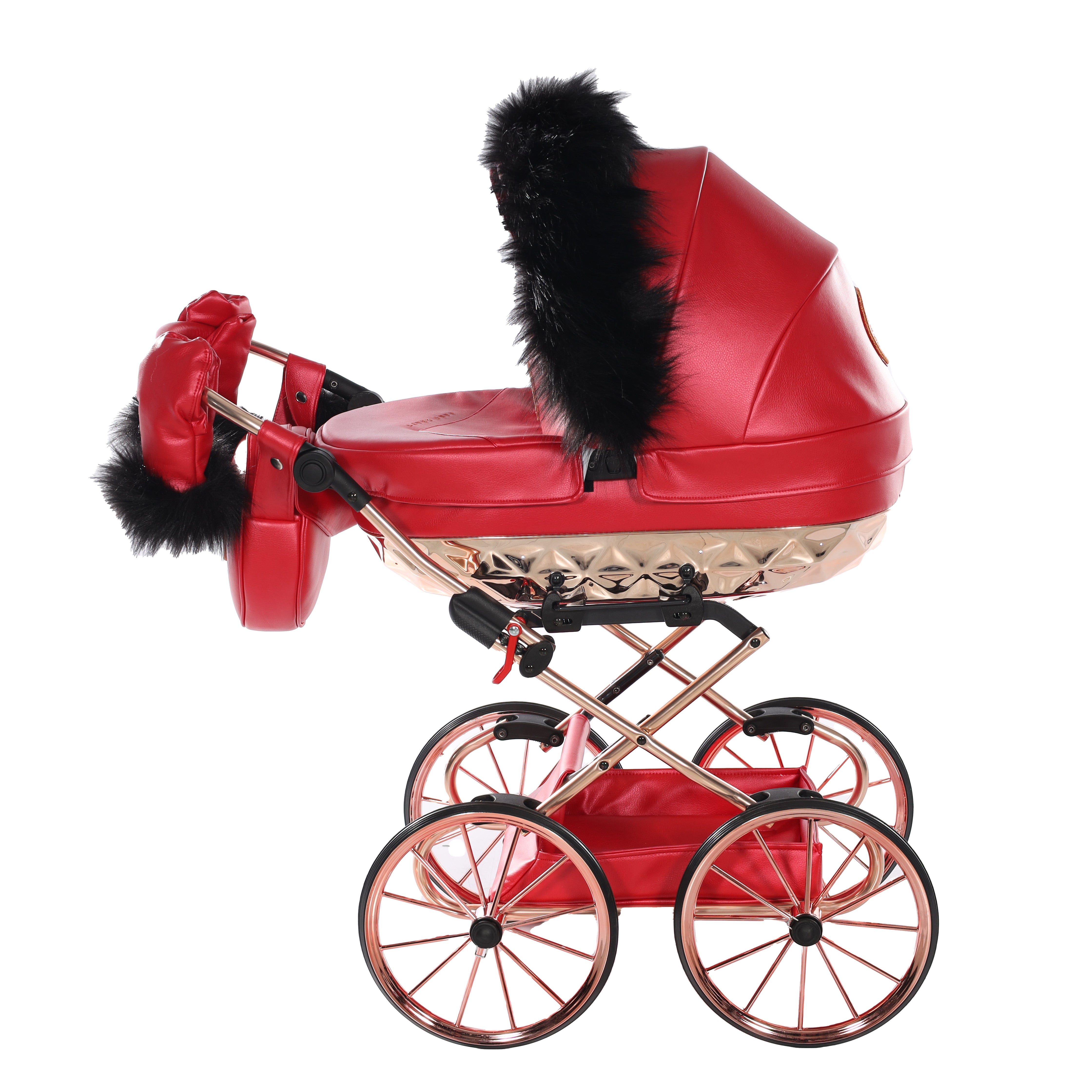 JUNAMA Puppenwagen Fellkragen