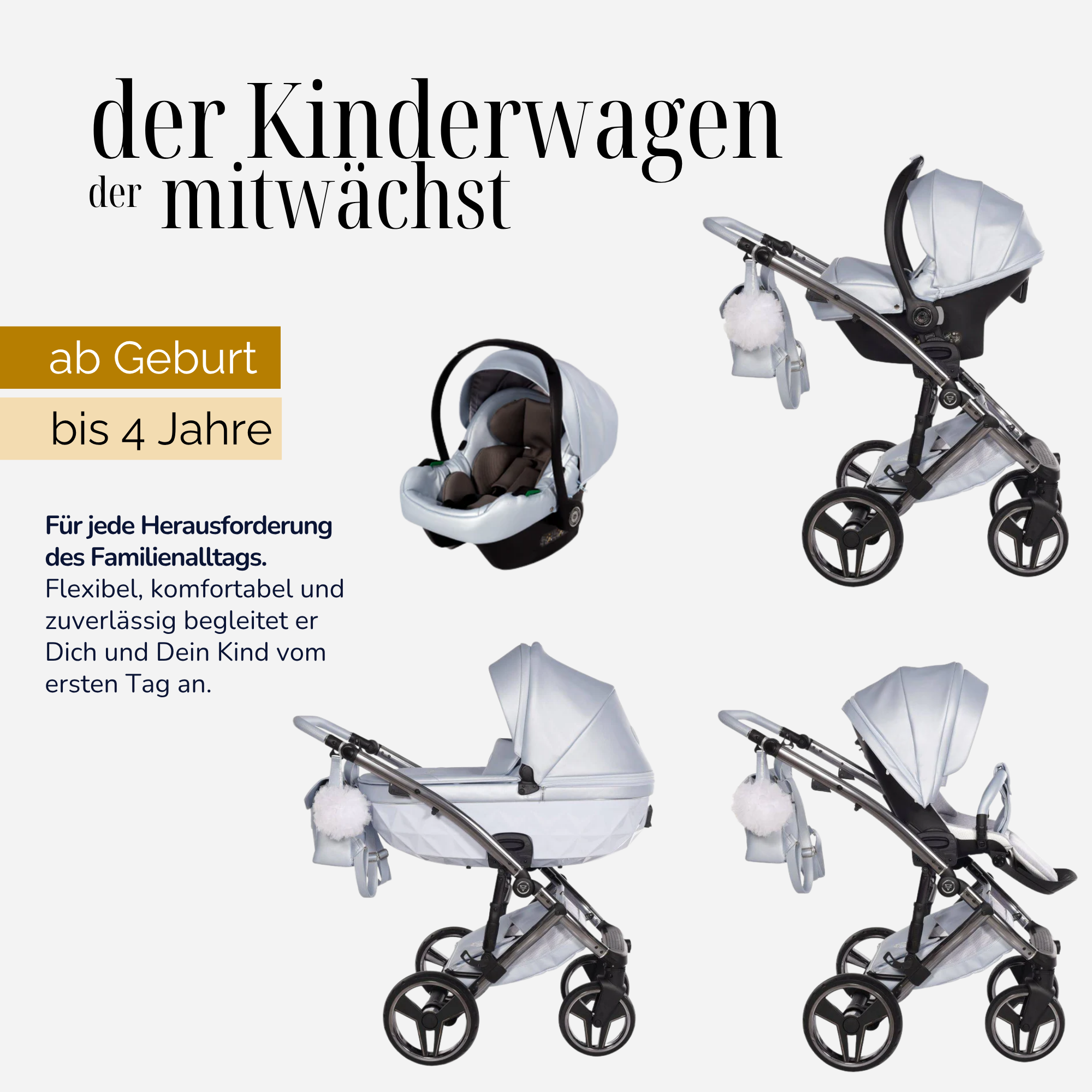 JUNAMA Kombikinderwagen Diamond Candy Premium