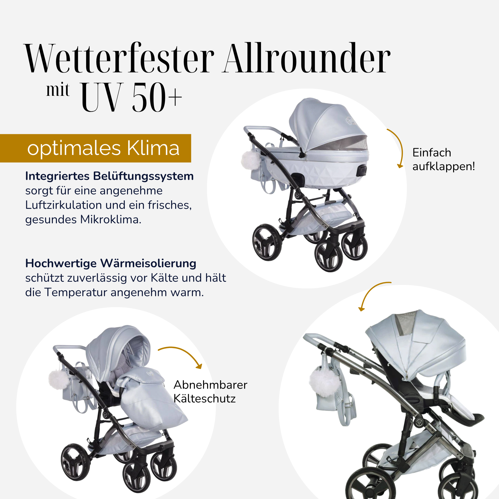 JUNAMA Kombikinderwagen Diamond Candy Premium