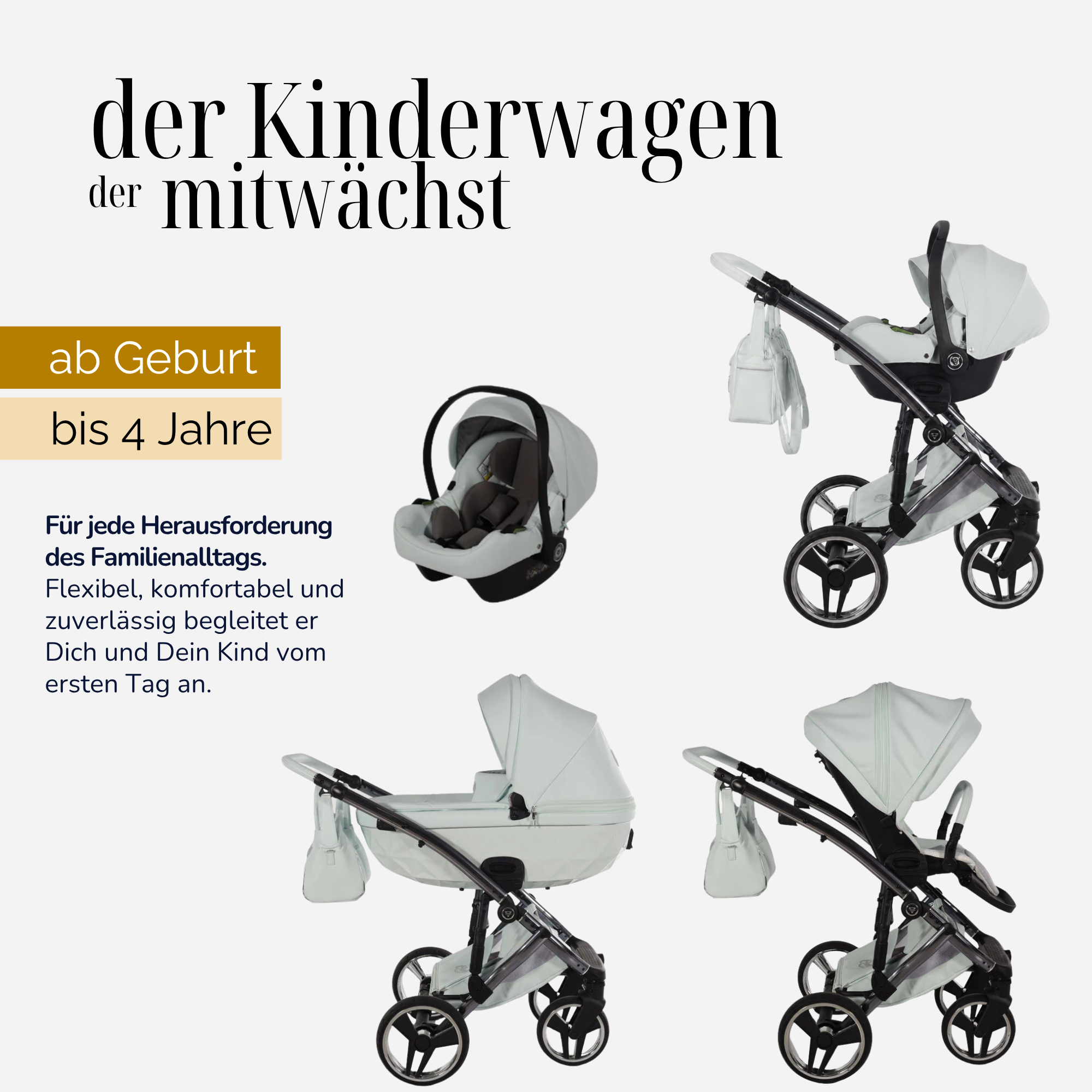 JUNAMA Kombikinderwagen Diamond Candy Premium