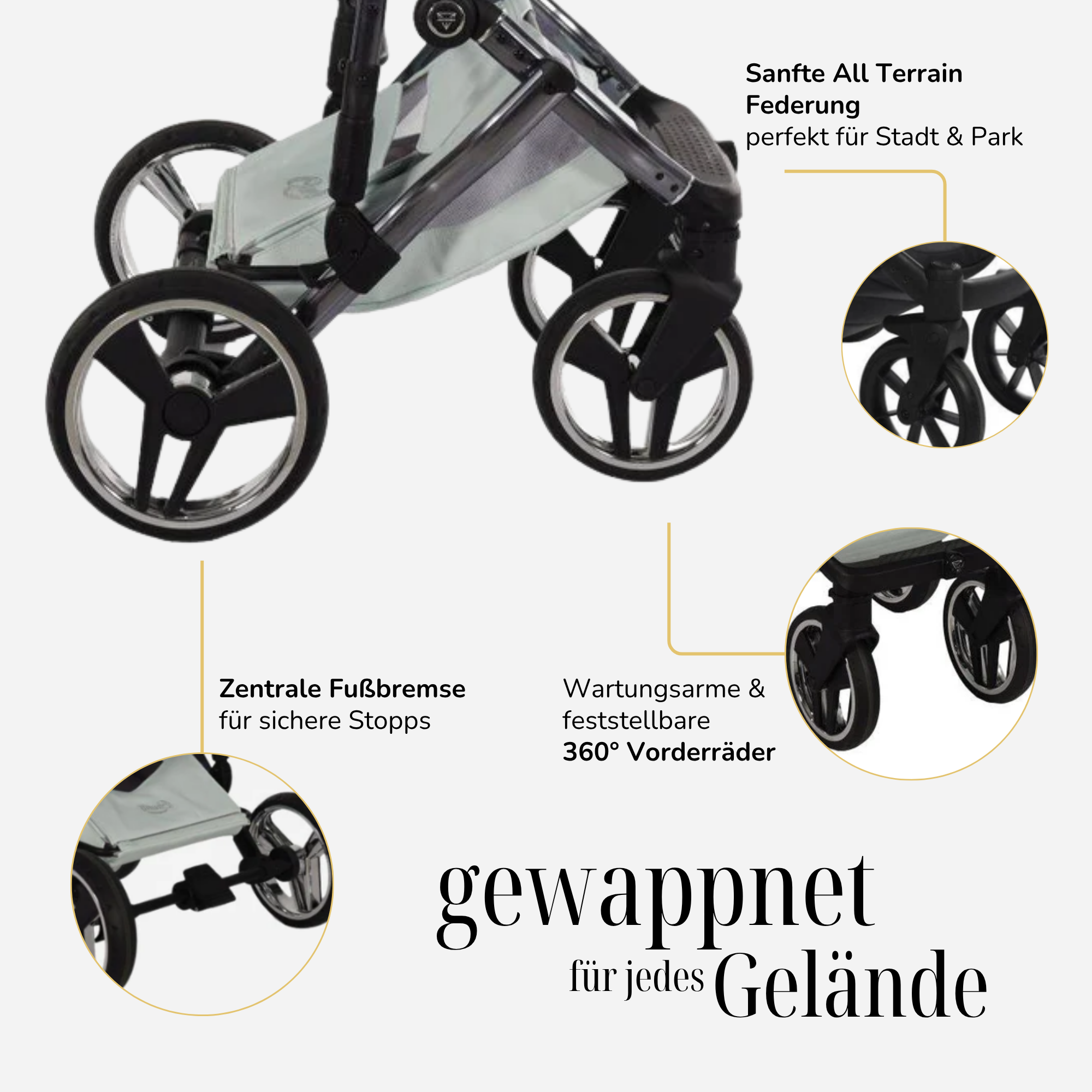 JUNAMA Kombikinderwagen Diamond Candy Premium