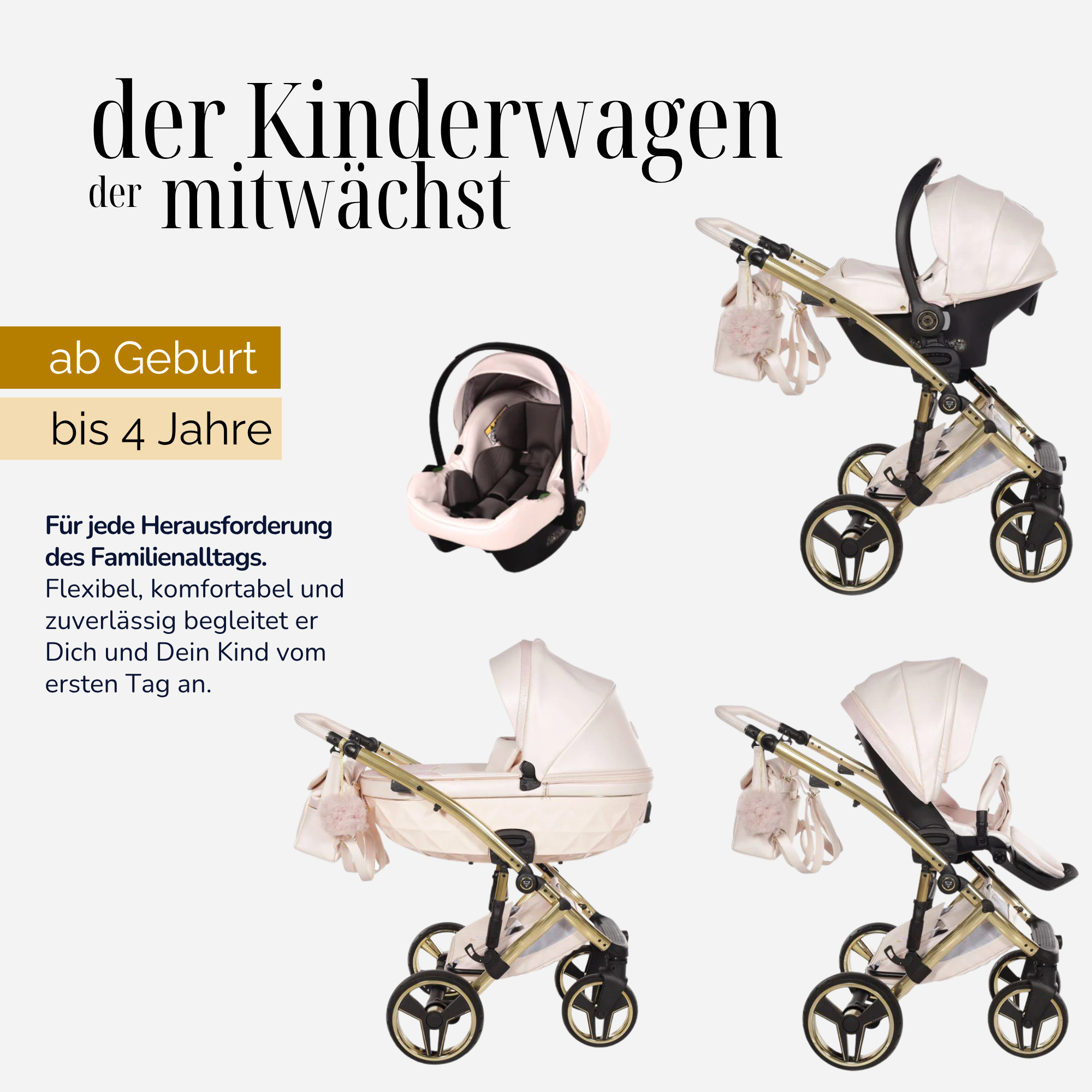 JUNAMA Kombikinderwagen Diamond Candy Premium