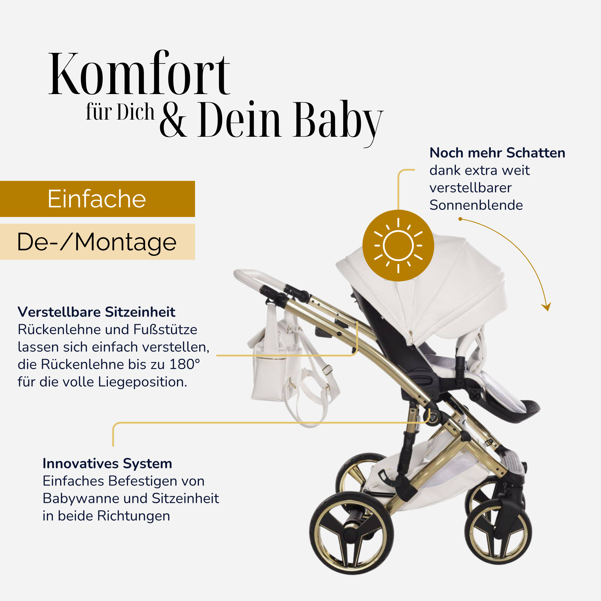 JUNAMA Kombikinderwagen Diamond Candy Premium
