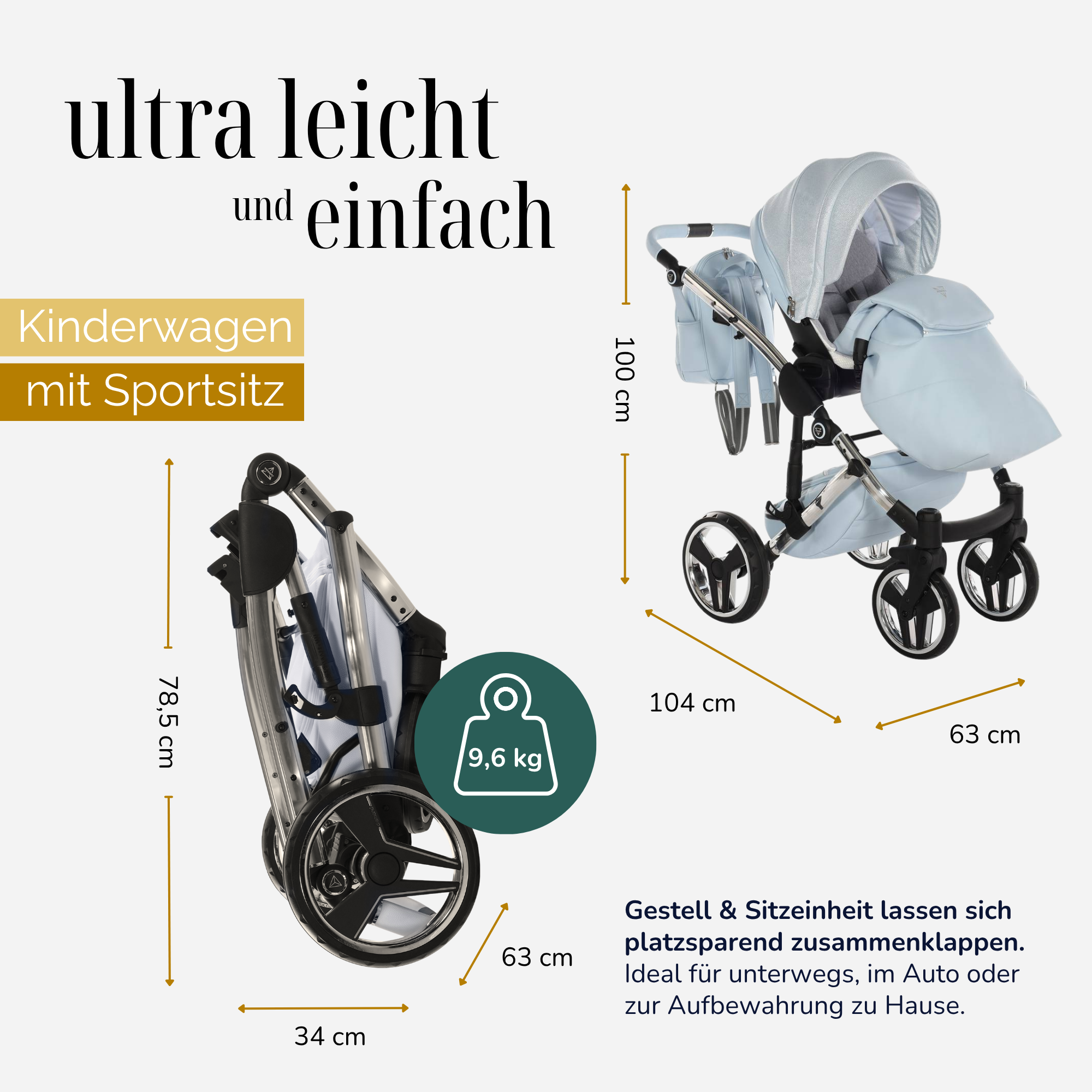 JUNAMA Kombikinderwagen Diamond Dolce