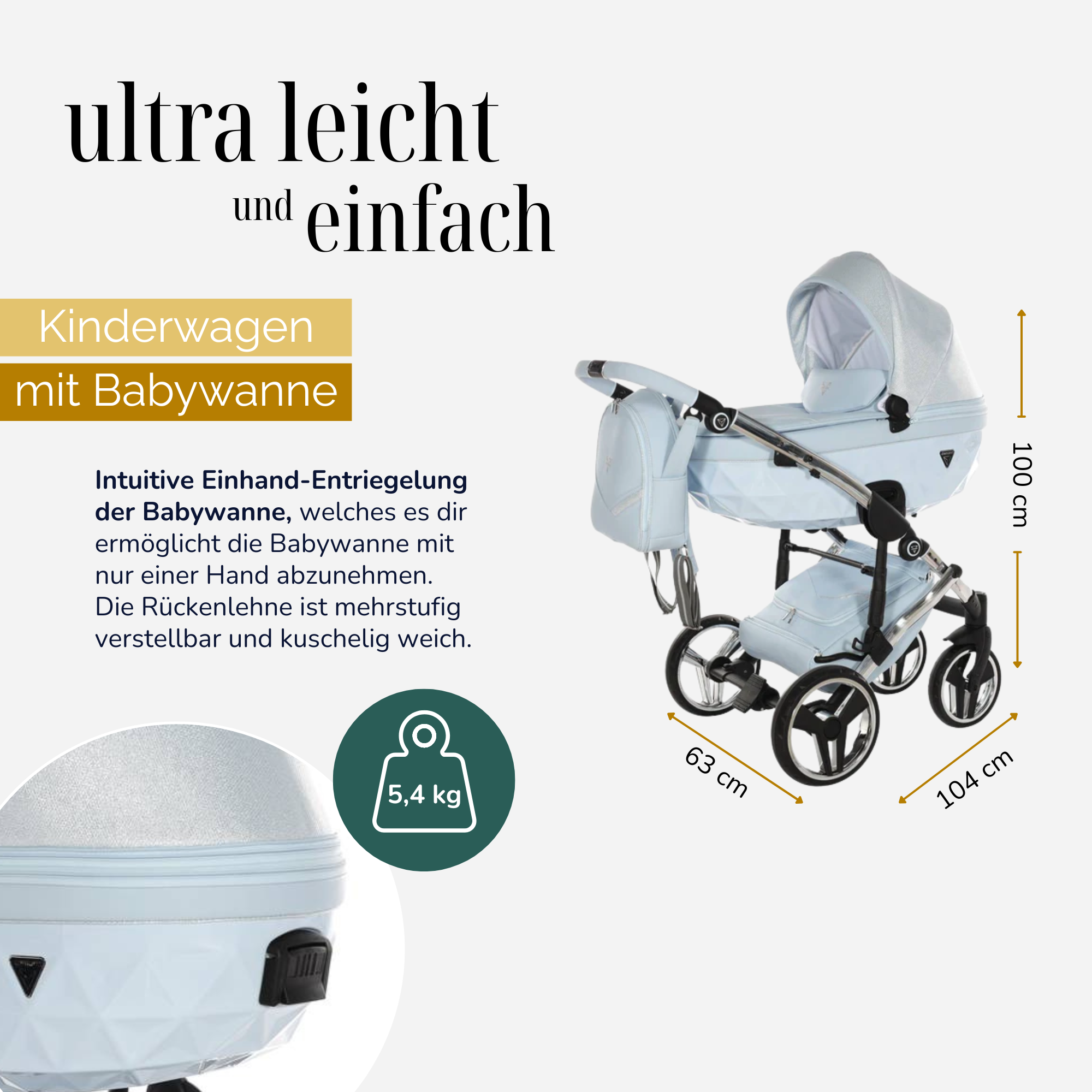 JUNAMA Kombikinderwagen Diamond Dolce