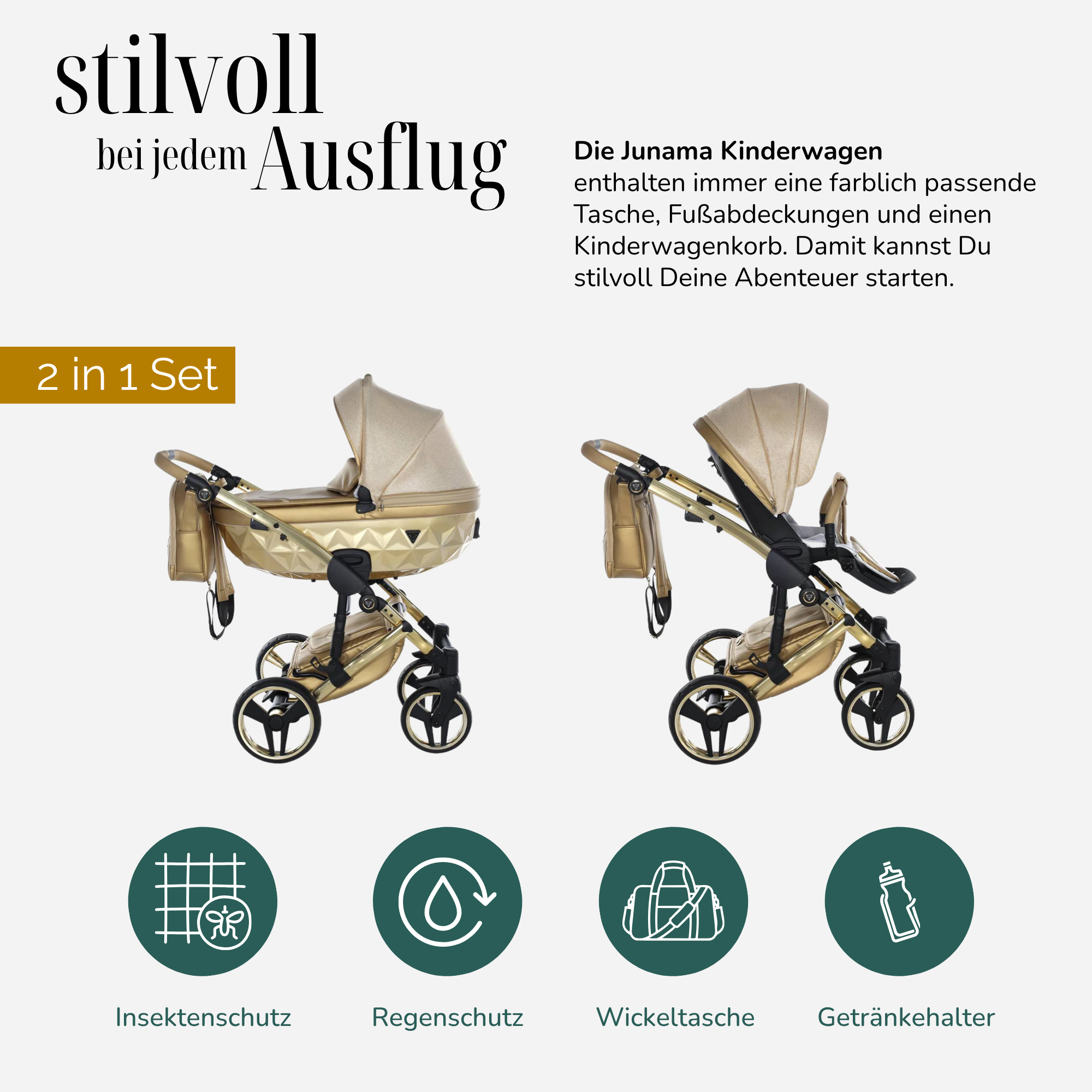 JUNAMA Kombikinderwagen Diamond Dolce
