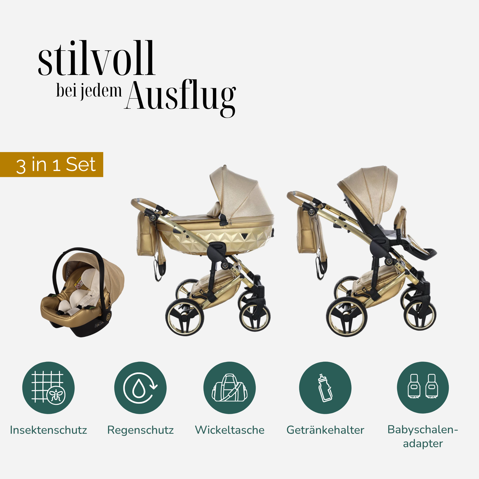 JUNAMA Kombikinderwagen Diamond Dolce