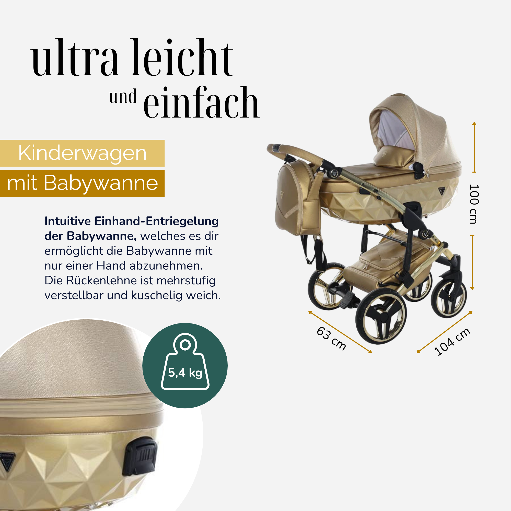 JUNAMA Kombikinderwagen Diamond Dolce