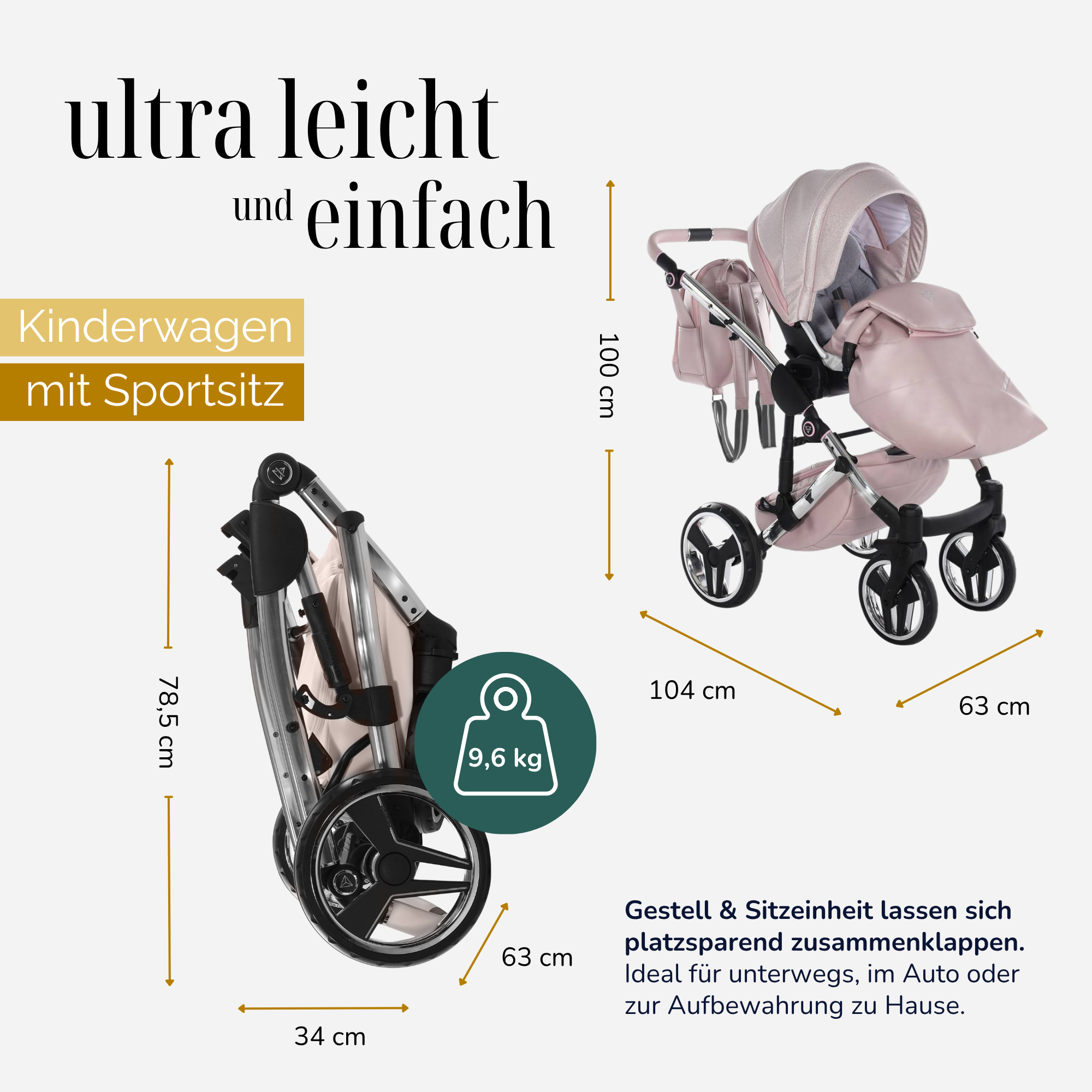 JUNAMA Kombikinderwagen Diamond Dolce