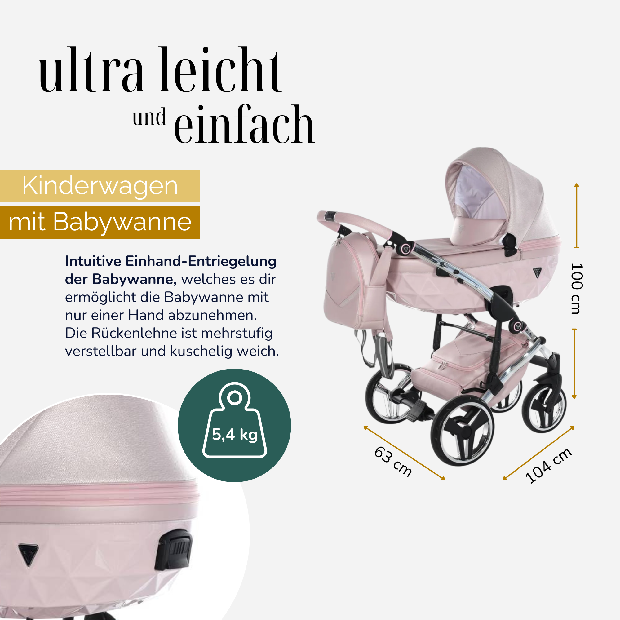JUNAMA Kombikinderwagen Diamond Dolce