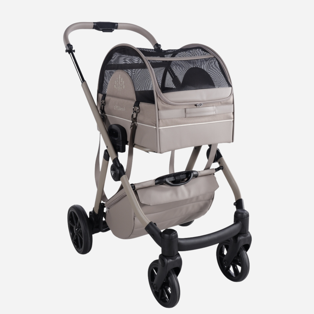 JUNAMA 2-in-1 Hunde Buggy und Trägerbox