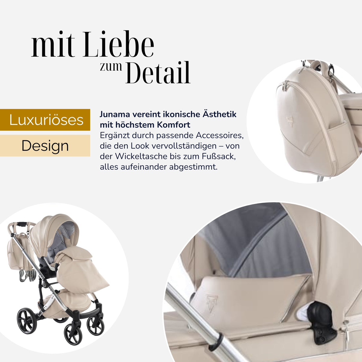 JUNAMA Kombikinderwagen Diamond Fluo Beige Special