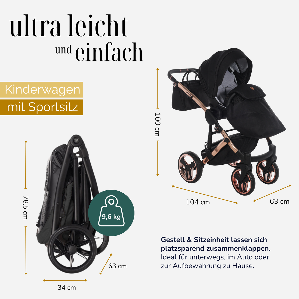 JUNAMA Kombikinderwagen Diamond S-Line