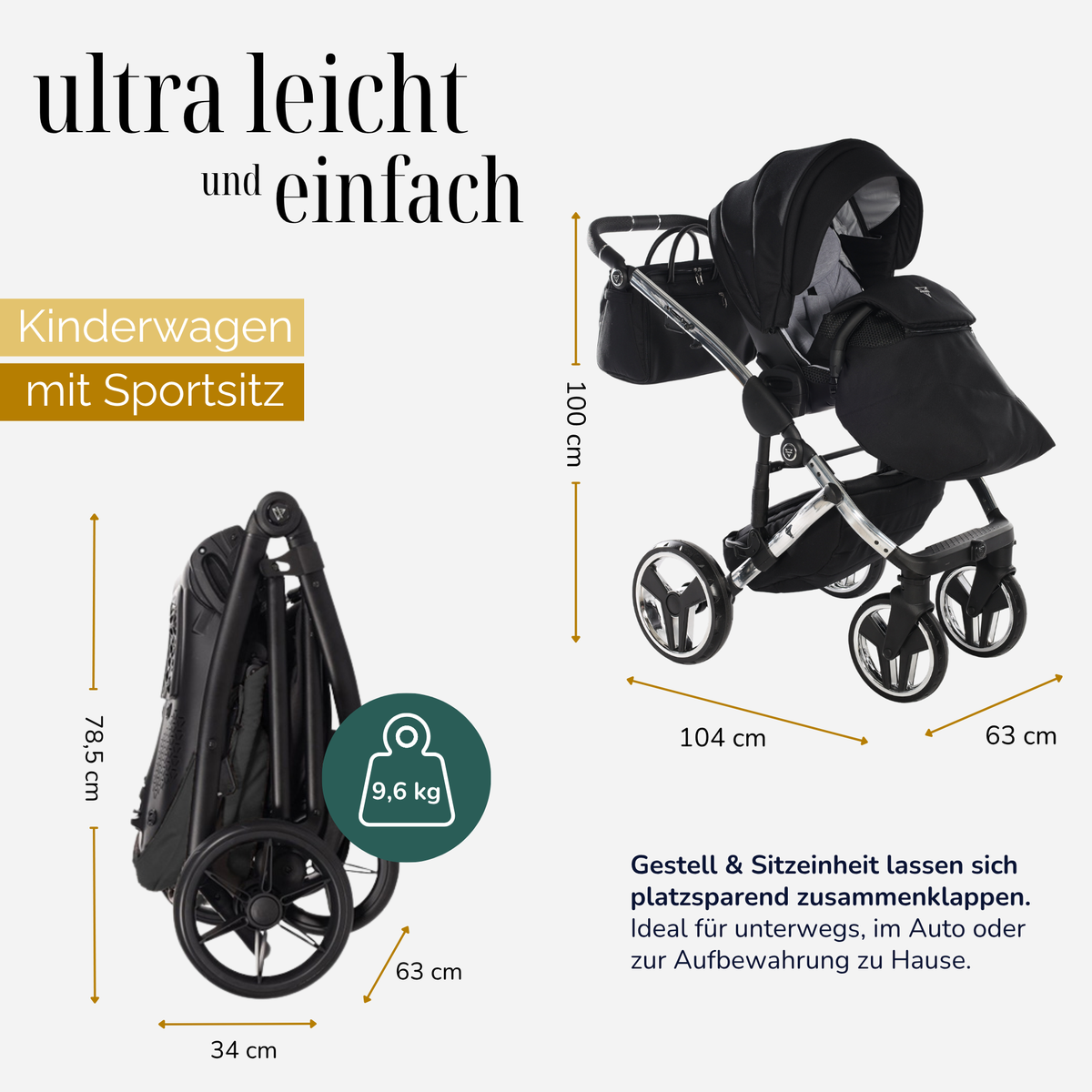 JUNAMA Kombikinderwagen Diamond S-Line