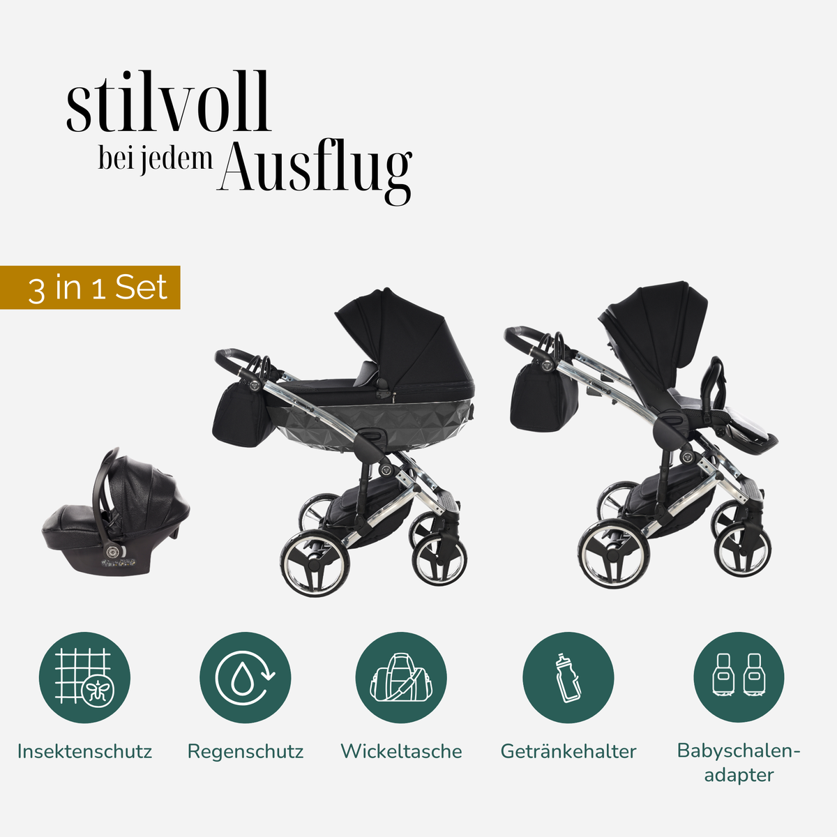 JUNAMA Kombikinderwagen Diamond S-Line