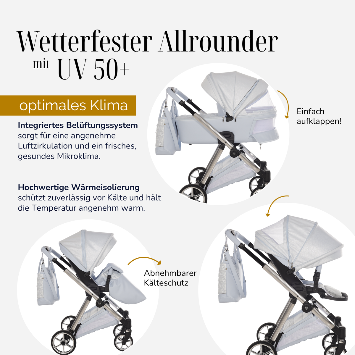 JUNAMA Kombikinderwagen Ellegante Lamé