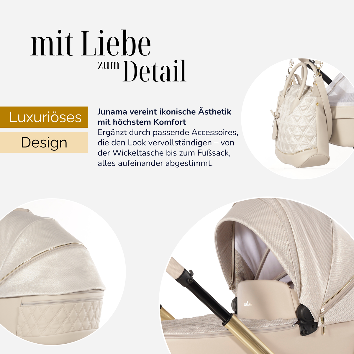 JUNAMA Kombikinderwagen Ellegante Lamé