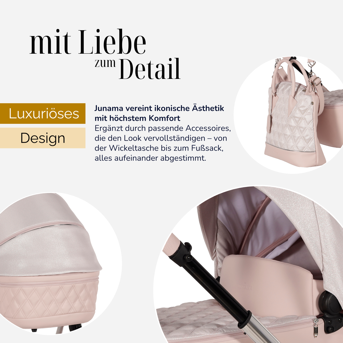 JUNAMA Kombikinderwagen Ellegante Lamé
