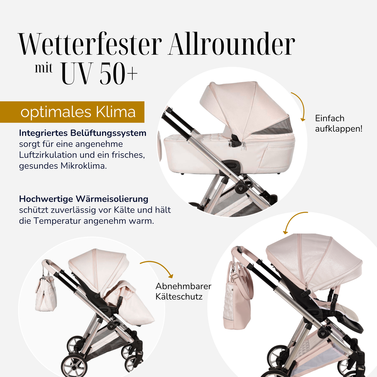 JUNAMA Kombikinderwagen Ellegante Lamé