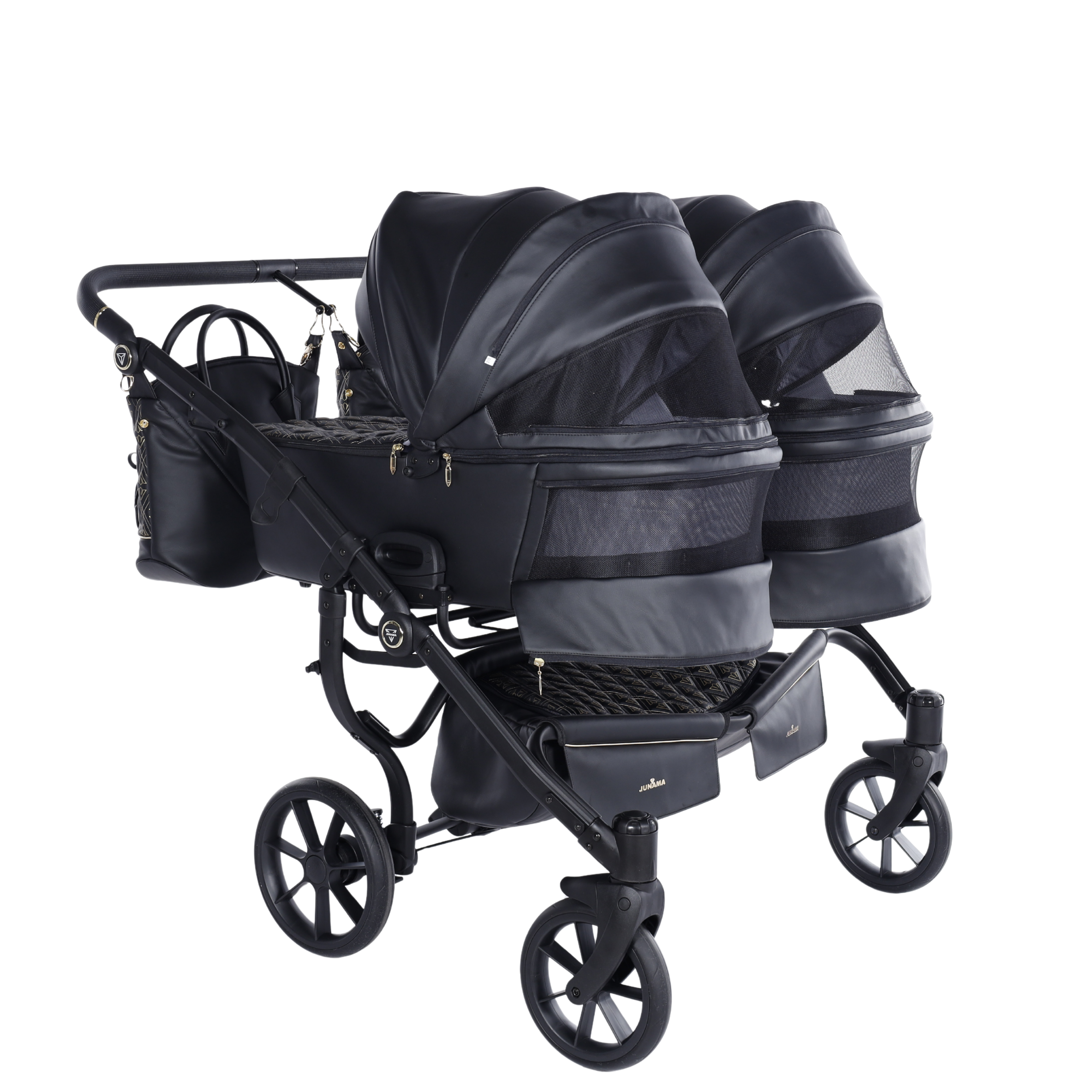 JUNAMA Zwillingskinderwagen Duo Art Deco